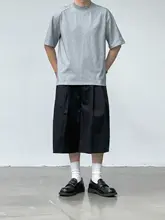 Tシャツ 半袖 ユニセックス ヘビーウェイト 二重リブ クルーネック デコンストラクション おしゃれ カジュアル 夏「BROMAD」