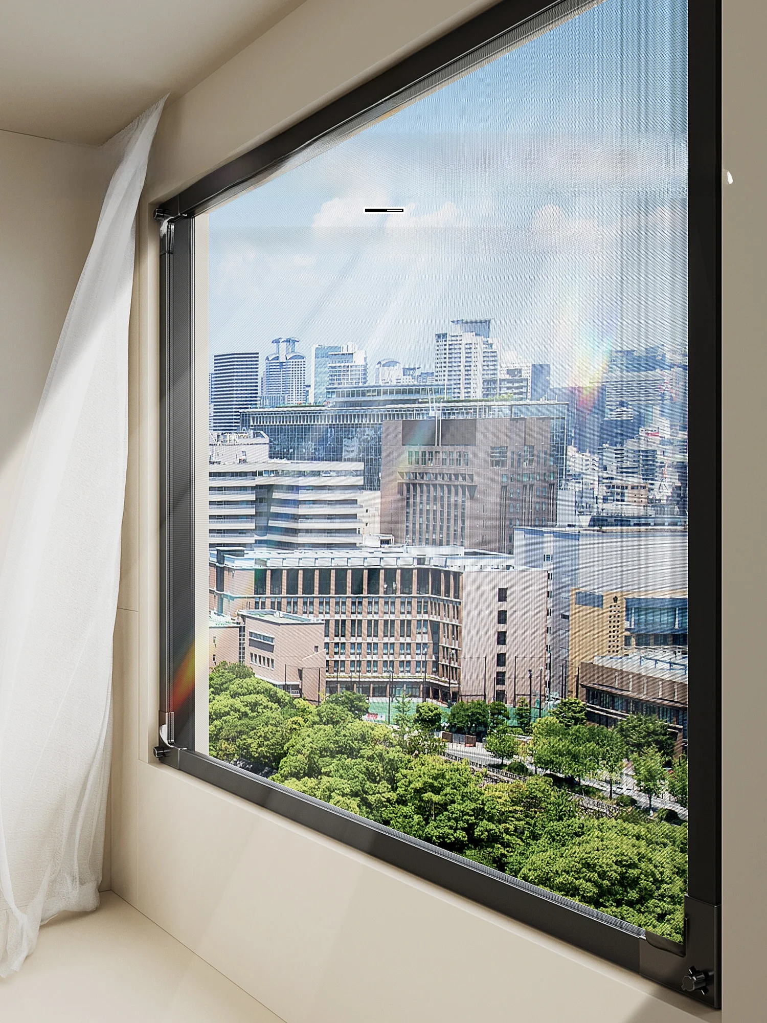防虫用マグネット付き自貼り窓用網戸の実用性と設置方法