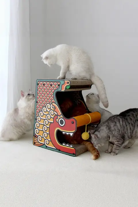 キャットタワー 爪とぎ柱 爪とぎボード ハウス 付き 自立式 耐久性 子猫用 大型 おしゃれ
