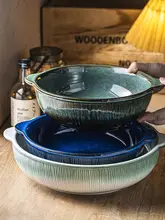 陶器製ダブルハンド大鉢【スープや煮込み料理用・酸菜魚・麻辣使用可】