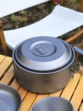 チタン製 大容量アウトドア蒸し鍋【キャンプ用・耐久性・鍋セット】