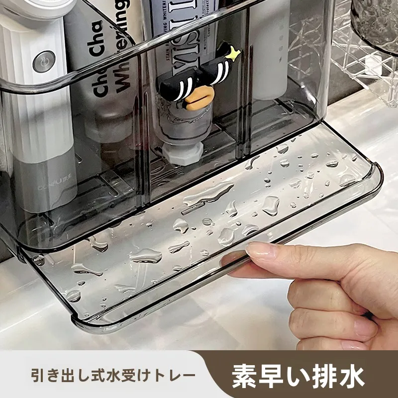 洗面台用吸盤式収納ボックス：電動歯ブラシと歯磨き粉の効率的収納方法