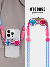 ゲームコントローラー付きスマホケース【ストラップ付き・耐衝撃・多機種対応】