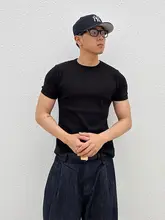 フィット感のあるリブ編み半袖Tシャツ【通勤用・ドライ機能・ラウンドネック・夏用】