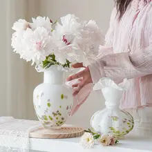 花瓶 フラワーベース ガラス ヴィンテージ風 シンプル おしゃれ リビング インテリア 生け花 インスタ映え 上品