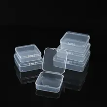 長方形プラスチックボックス【半透明・蓋付き・小物収納用】