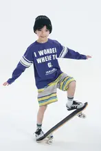 男の子用クラシック風ヴィンテージプリントロングスリーブTシャツ【デストロイド加工・春用】