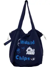 レイジースタイル刺繍 ショルダーバッグ 大容量ショッピングバッグ