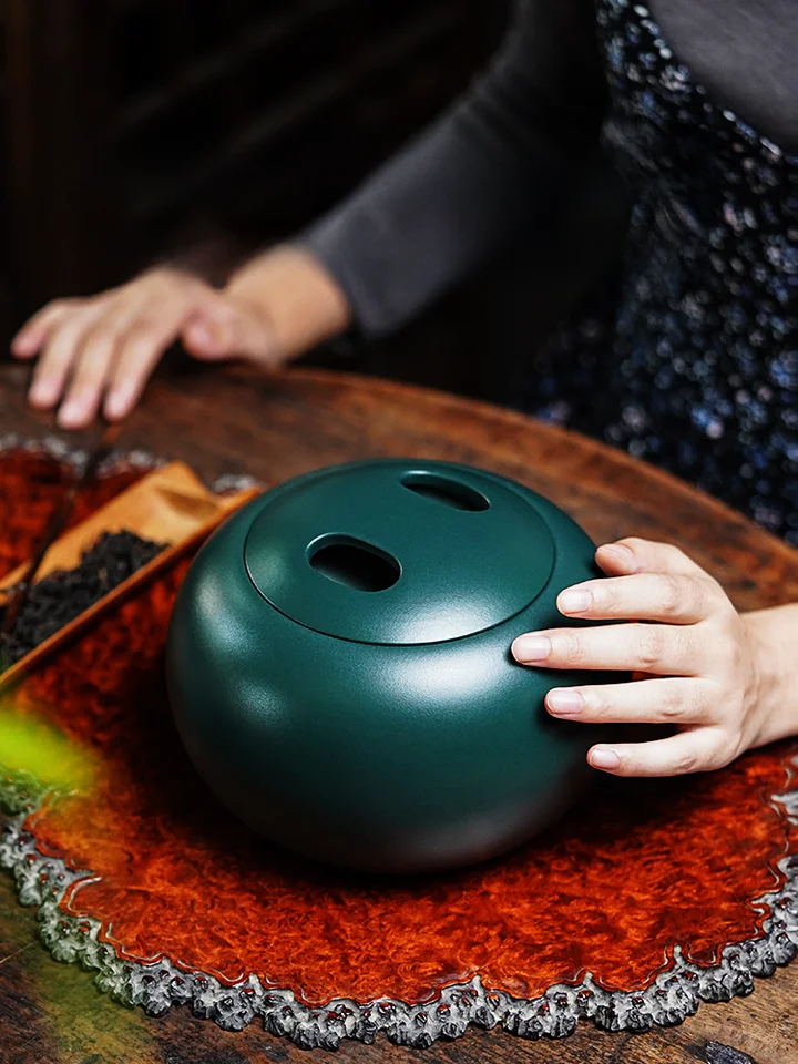 紫砂製 茶葉収納容器【密閉タイプ・普洱茶専用・ハンドメイド】