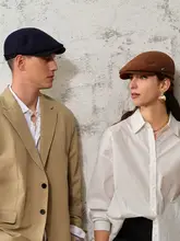 高級コットン製 丸いつばのキャップ【ユニセックス・カジュアルスタイル】