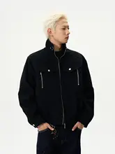 アメリカンハイストリートシートマウンテンカウルプラスベルベットスタンドカラー ジャケット