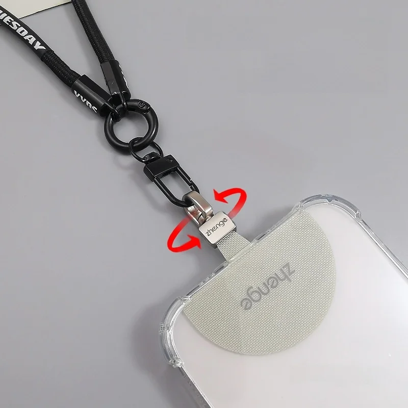 スマホ用回転式ストラップクリップ：超薄型・扇形デザインでスマートフォンの固定と充電管理を実現
