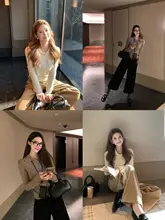 羊毛混紡のケーブル編みポロ襟セーター【ヴィンテージスタイル・フィット感のある短丈ニット】