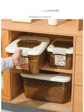 TLife 透明密閉キャットフード保存容器 バケツ