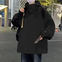 アウトドア用 メンズ 防風防水アウタージャケット【春秋対応・ゆったりサイズ・工装デザイン】