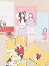 可愛らしいイラスト入りの手紙セット【恋人や友達に最適・封筒付き】（セットアップ対応）