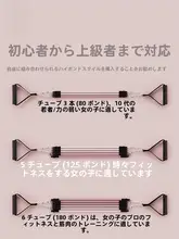 家庭用エクササイズチューブ【肩・背中トレーニング・ドア取り付け用・女性向け】