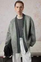 カーディガン 女性 スタイル ソフトウール モヘア ニット ゆったり 高級感