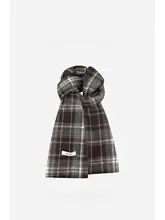 レトロカラーチェックのフリーススカーフ【秋冬用・暖かい・ユニセックス】（セットアップ対応）