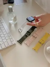 Apple Watch バンド シリコン クリーム系 シンプル 着回し インスタ映え 韓国風 春夏 ユニセックス 「Monna」