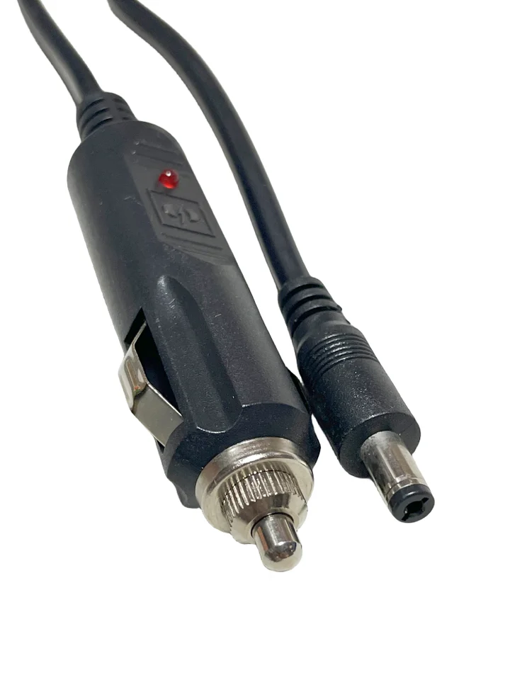 大功率車載充電ケーブル【DC5.5x2.1・便利なシガーソケット用・オーディオ機器電源供給用】