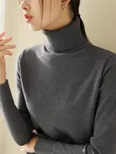 ハイネックニットトップス【ゆったりシルエット・秋冬用・厚手・フランス風】
