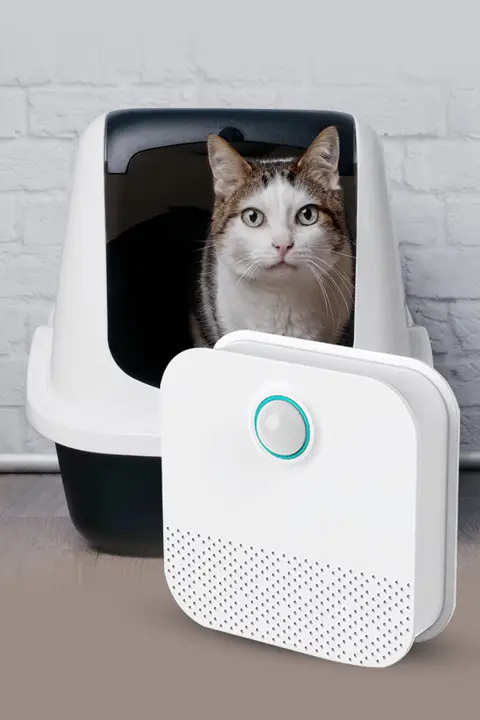 Nofanal 自動空気清浄猫用トイレ【全封閉型・折りたたみ・特大サイズ・子猫用】