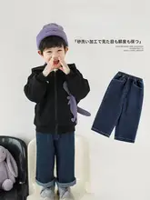 子供用デニムパンツ【フィット・ストレート・サンドウォッシュ仕上げ】