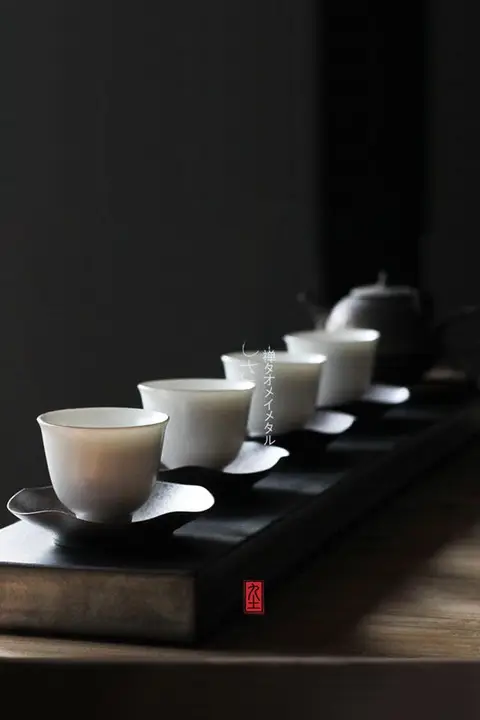 手作り粗陶の茶托【黒色・禅スタイル・功夫茶具用】