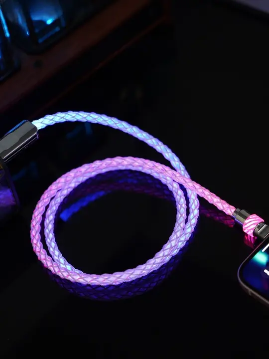 Apple iPhone対応USB Type-C車載充電ケーブル【光る単結晶銅・クイックチャージ】