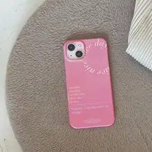 ピンクのシンプルなiPhone用ハードケース【Apple 13・12対応】