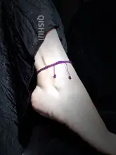 天然素材の細い足首のアクセサリー【紫水晶・白水晶・黒曜石・茶晶・青金石・ビーズ飾り】
