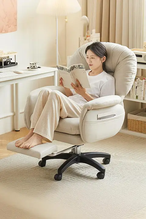 デスクチェア 家庭用 オフィス用 快適 合成素材 リクライニング