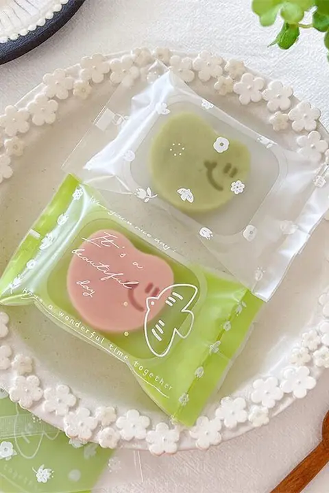 お菓子包装袋 ジッパー付き 花柄 ナチュラル 和菓子 洋菓子 スイーツ 包装