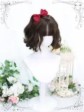 ロリータスタイル フルウィッグ【ショートカール・ナチュラルデザイン・アニメ風】