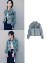 コットンデニムジャケット【秋用・フィット・短丈・女性用】
