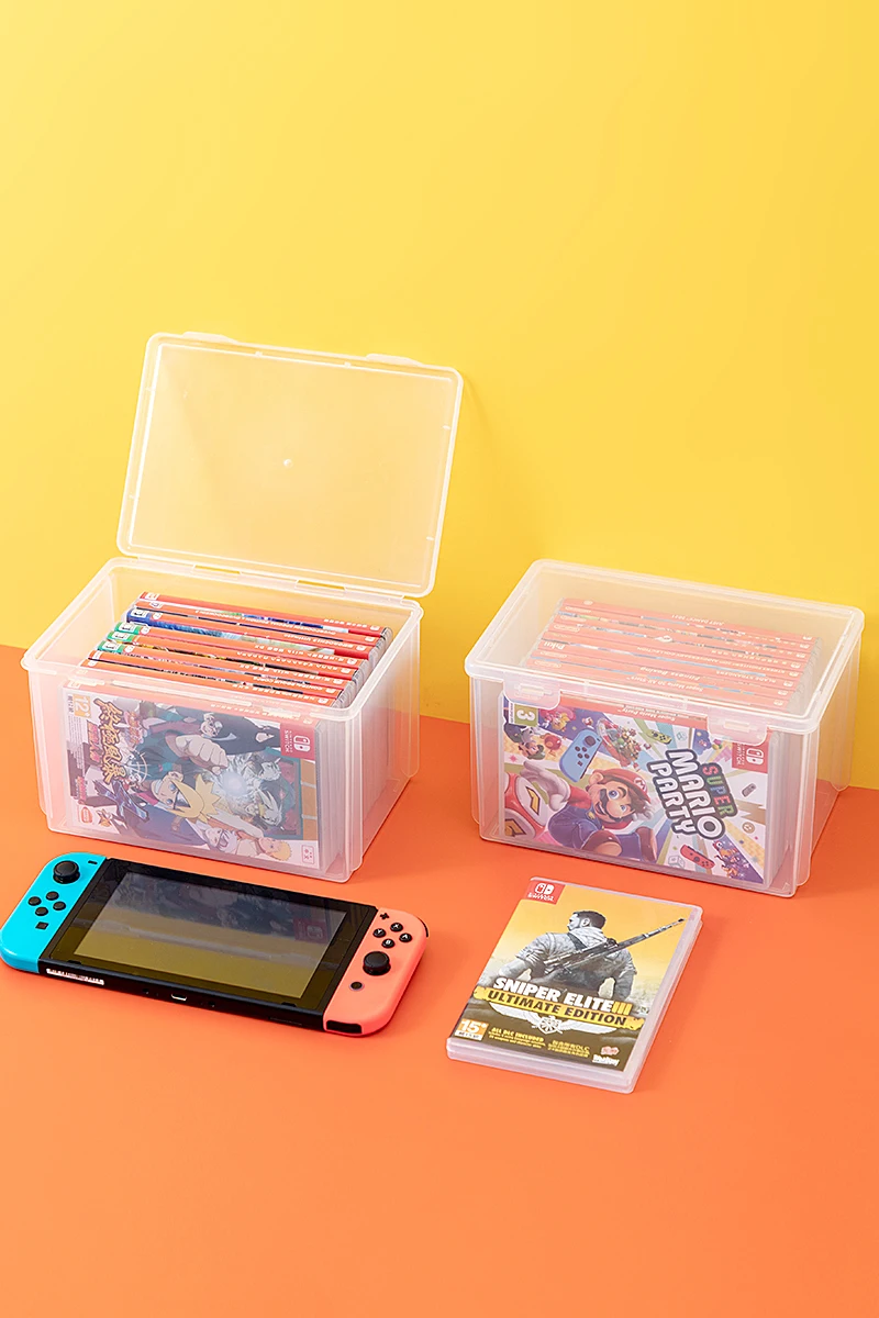 Switchゲームカード用透明保護ボックス：デスクトップ収納で家庭でのゲーム管理を最適化