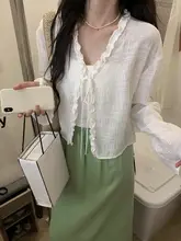 立体花びらデザインのUVカットカーディガン【夏用・長袖・通気性良好】
