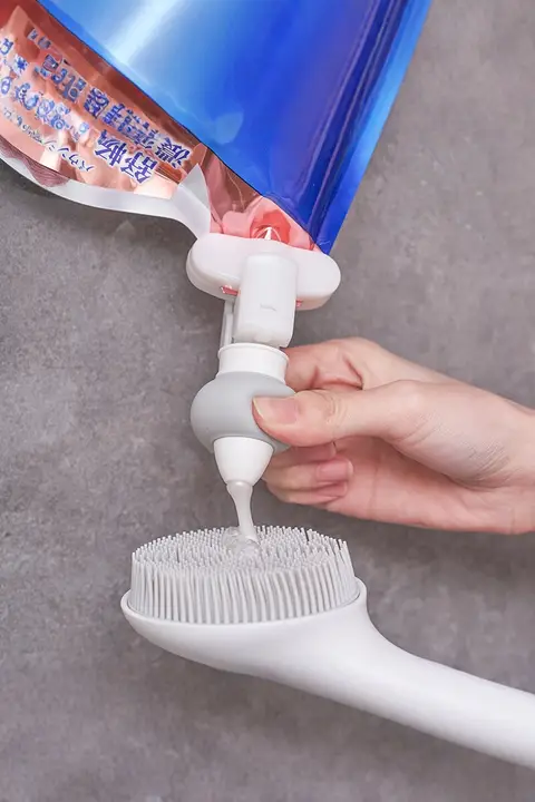 浴室用コンディショナーとシャンプーの取り替え容器【プレス式・吊るし式フック付き】