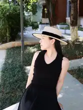 おしゃれなヴィンテージスタイルの草帽【夏の日差し対策・レディース・アウトドア用】