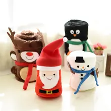 クリスマス柄 折りたたみブランケット【サンタ・トナカイ・雪だるま・インテリア装飾用】