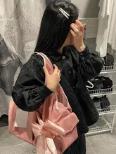 SIWEOL107 バタフライリボンショルダーバッグ【大容量・サイドハンドバッグ・フリース素材】