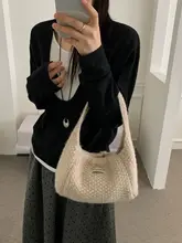 ニットトートバッグ レディース シンプル ルーズ 通勤 着回し おしゃれ 韓流