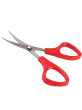 赤とピンクの先端が曲がったミニステッチハサミ【ステンレス製・DIY・刺繍用】