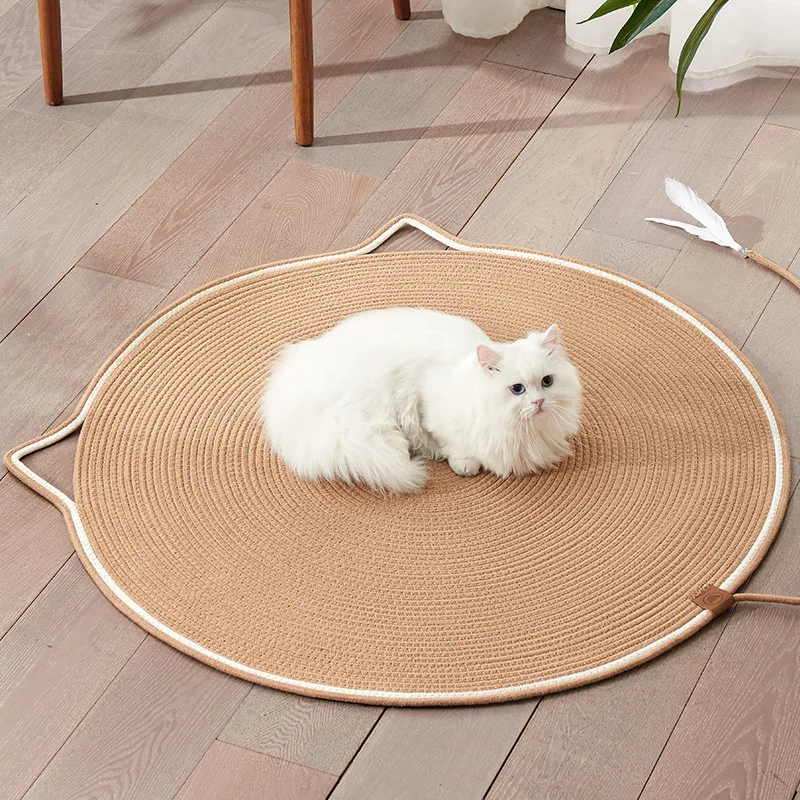 猫用マット 夏用 籐編 クーラー マット 麻ひも 耐久性と空気流通の実証