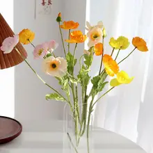 高級感のある本物そっくりの虞美人の造花ブーケ【インテリア・リビング・ダイニング用】