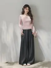 トレンドのキャミソールと長袖カーディガンのコンビネーション【フレアシルエット・さわやかな秋色・大きいサイズ対応】（セットアップ対応）