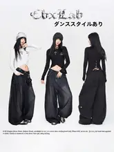 セクシーなフィット感の長袖トップス【バックリボン・ストリートダンススタイル】
