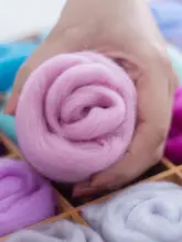 羊毛フェルト24色【DIY手作り工芸用・初心者向け・幼稚園活動】（セットアップ対応）