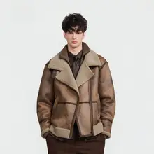 極上の柔らかさを感じる！メンズファー一体型コート【冬用・厚手・ジャケット】